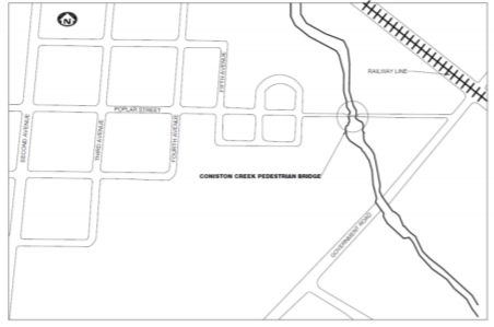 Carte: remplacement de la passerelle du ruisseau Conistron